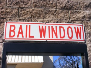 Bail Window Sign at the City Las Vegas Jail 3300 E. Stewart Las Vegas, NV