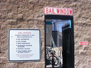 Bail window at the City Las Vegas Jail 3300 E. Stewart Las Vegas, NV